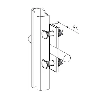 Tractel Zentrale Halterung  A12, feuerverzinkt 