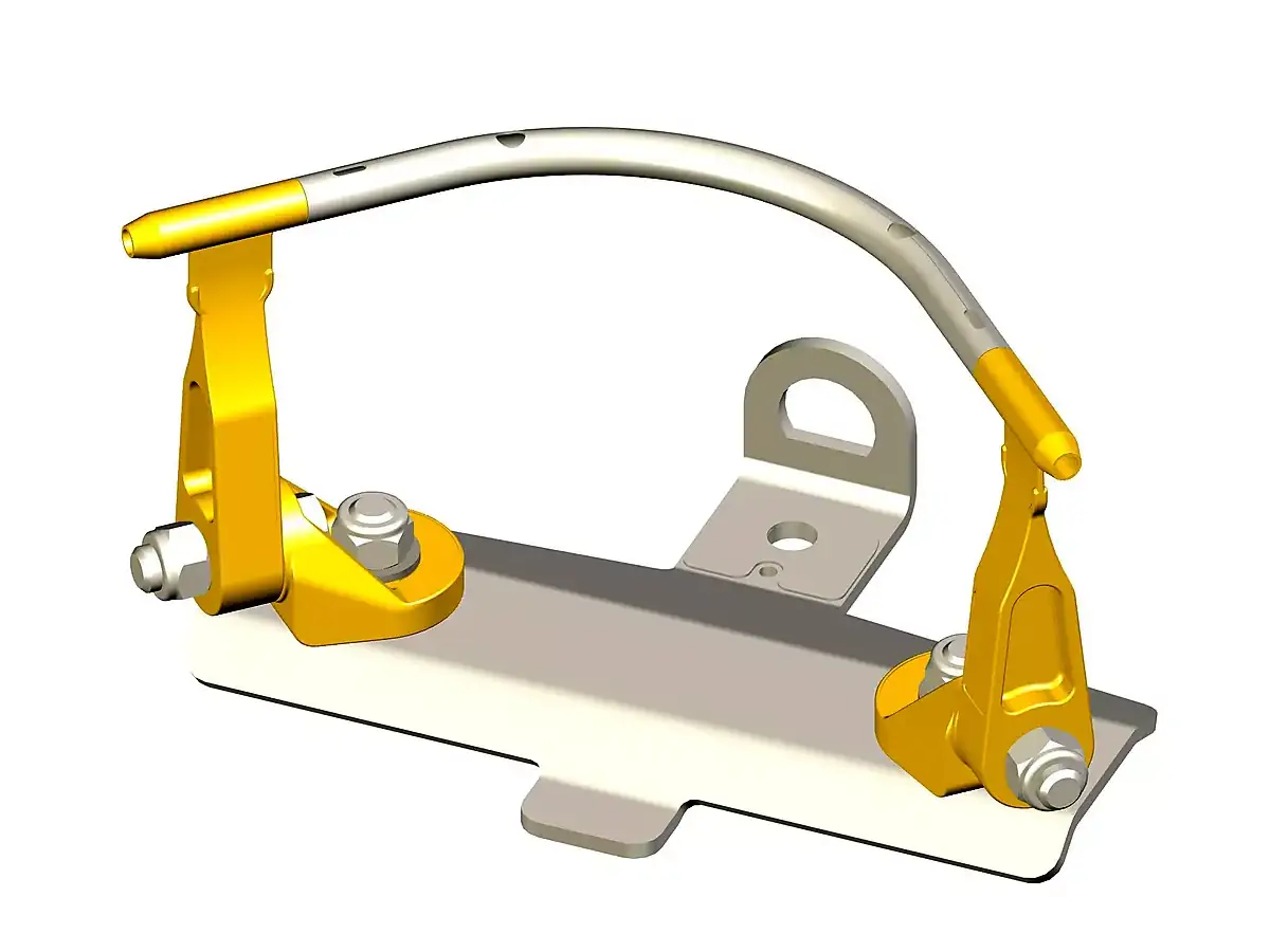 Kurvenanker auf Wellblech aus Edelstahl Ansicht 1 Kurvenanker auf Wellblech aus Edelstahl Ansicht 2