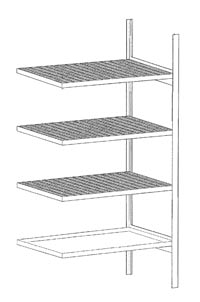 Bauer Kleingebinderegal mit Auffangwanne Serie 3000 