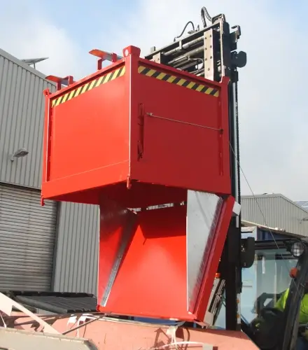 Bauer - Klappbodenbehälter FB mit verzinkten Zentrierwenden