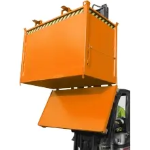 Bauer - Klappbodenbehälter FB beim Entleeren