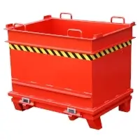 Bauer Baustoffcontainer BC 1000, lackiert, RAL 3000 Feuerrot Inhalt 1000 dm³  Artikel-Nr.: bau-4445-01-0000-2