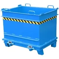 Bauer Baustoffcontainer BC 1000, lackiert, RAL 5012 Lichtblau Inhalt 1000 dm³  Artikel-Nr.: bau-4445-01-0000-3