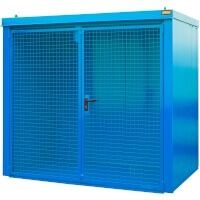 Gasflaschen-Container Typ GFC-B  M3, lackiert, Lichtblau max. Anzahl 45 (Gasflaschen Ø 230 mm)   Artikel-Nr.: BAU-4477-33-0000-3