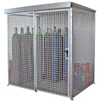 Gasflaschen-Container Typ GFC-M 2/D, feuerverzinkt max. Anzahl 48 (Gasflaschen Ø 230 mm)   Artikel-Nr.: BAU-4477-08-0000-7