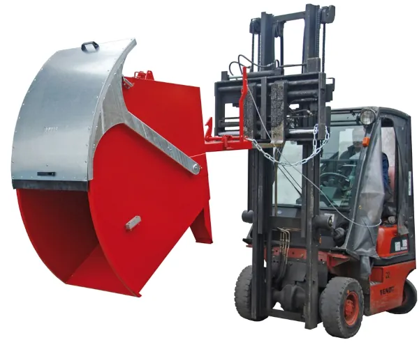 Bauer Kippbehälter Typ RD mit federunterstütztem, verzinktem Runddeckel (TOMANRO)