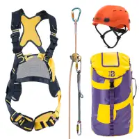 BEAL GmbH Kit mit Gurt und Auffanggerät 10 m länge, Helm orange Auffangöse 2   Artikel-Nr.: BEA-SETSTYX10O