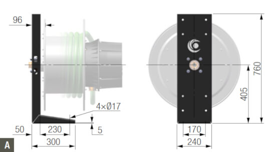 Conductix-Wampfler Befestigungswinkel für SR50 A