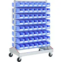 BITO Sichtrollenwagen zweiseitig 19520 Anzahl Behälter 112   Artikel-Nr.: BITO-8-19520