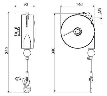 Maßskizze zum Federzug von Ralf Brinkmann 9323
