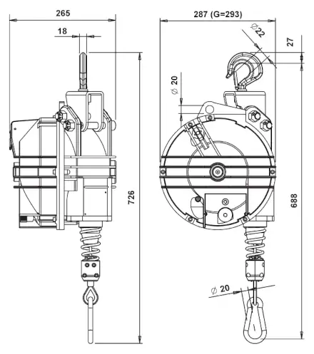 Maßskizze zum Balancer von Ralf Brinkmann 9411-9414