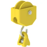 Wampfler Seil-Leitungswagen 1-rollig, Haken 1-rollig mit Öse Programm 0210   Artikel-Nr.: 021115