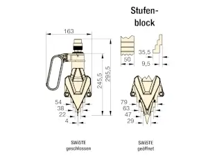 Maßskizze Flanschspreizkeile SWi