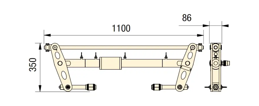 Maßskizze Ventilaustausch-Werkzeugsätze
