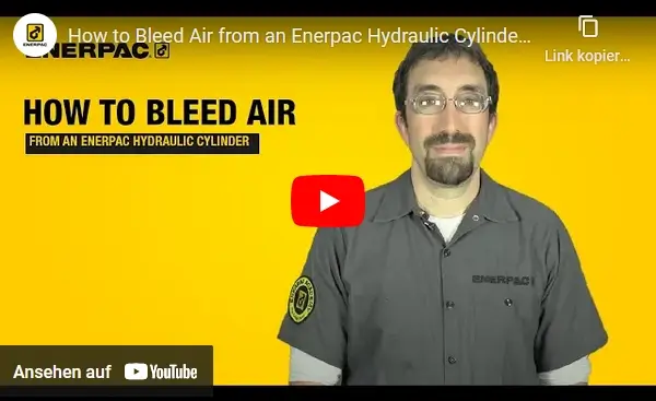 Video Enlüften eines Enerpac Zylinders