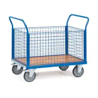 fetra Vierwandwagen  1550 mit Drahtgitter-Wänden Tragkraft 500 kg  Artikel-Nr.: FET-1550