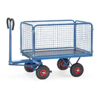fetra Handpritschenwagen mit Wandhöhe 600 mm