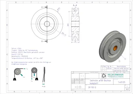 1-401-03 Seilrolle 100 Buchse