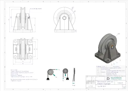 1-404-03 Seilrolle 100 Kugellager