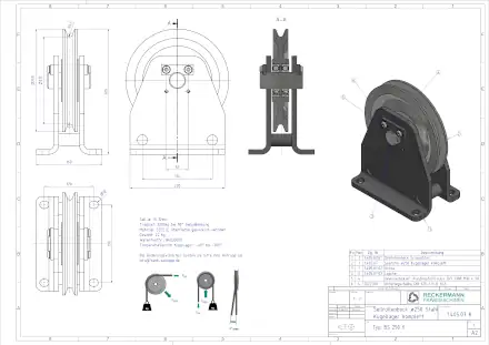 1-405-07-K Seilrolle 250 Kugellager