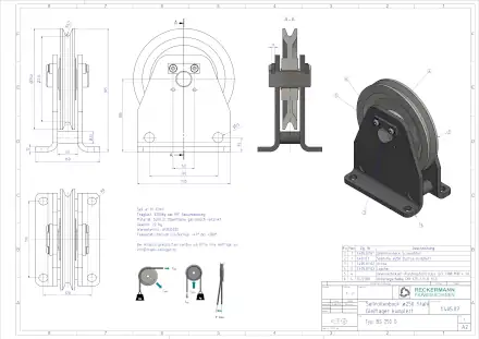 1-405-07 Seilrolle 250 Buchse