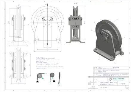 1-405-08-K Seilrolle 300 Kugellager