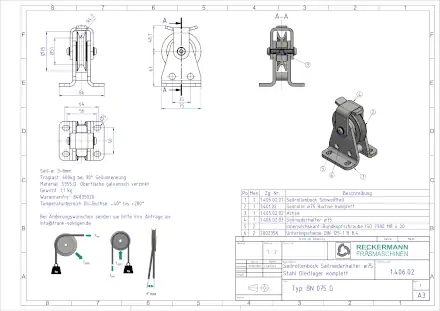 1-406-02 Seilrolle 75 Buchse