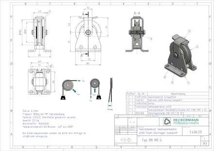 1-406-03 Seilrolle 100 Buchse