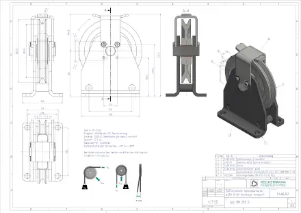 1-406-07 Seilrolle 250 Buchse