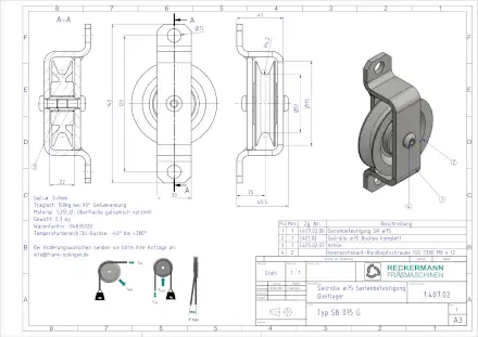 1-407-02 Seilrolle 75 Buchse