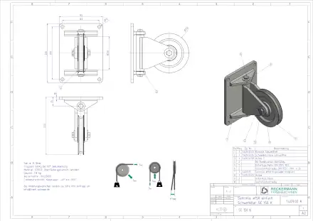 1-409-02-K Seilrolle 150 Kugellager