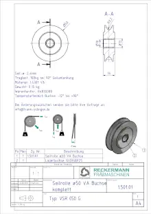 1-501-01 Seilrolle 50 VA Buchse
