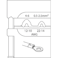 Crimpzange Modular 8140 5 Einsatz f. Kabelschuhe 0,5-2,5/4-6 Griffhüllen -   Artikel-Nr.: GED1830597