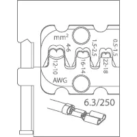 GEDORE Crimpzange Modular 8140 11 Einsatz f. Flachsteckhülsen 6,3 Griffhüllen -   Artikel-Nr.: GED1830651