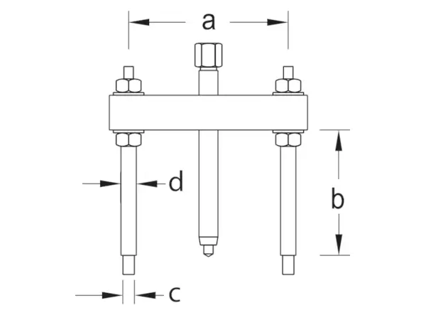 Abmessungen des Gedore Abziehers