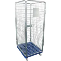 HMH rolltainer 682 ADB 1600 4-seitig, Kunststoffboden Enzianblau Tragkraft 500 kg  Artikel-Nr.: HMHKAD4B50101600COZ101