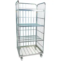 HMH rolltainer ROLLREGAL 3-seitig, Rollplatte aus Metall Tragkraft 500 kg  Artikel-Nr.: HMHMRR3AC1600C204