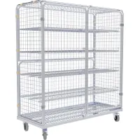 HMH Stahlrollbehälter ADB 620 x 1500 mm 5-seitig 4 ZWB mit 40 mm Aufkantung Tragkraft 500 kg  Artikel-Nr.: HMHS56201500FO4ZC153