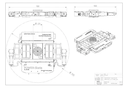 Massblatt des Power-Skate XL 20-40
