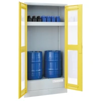 LaCont Umweltschränke für 60-L-Fässer UWS-2FASS 60 P-GL mit Plexiglastüren Auffangvolumen AW 1x65 / EW 1x20 l  Artikel-Nr.: B80-6434-A
