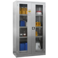 LaCont Umweltschränke VA UWS-VA 10/18 GL mit Plexiglastüren Auffangvolumen AW-VA 1x30 / EW-VA 3x19 l  Artikel-Nr.: B80-6619-A