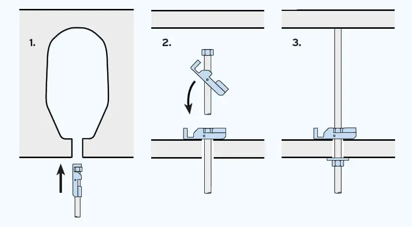Montage der Lindapter Kippdübel Typ TC 