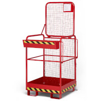 RR - Industrietechnik Arbeitskorb Typ RAK-one RAL 3000 Feuerrot Traglast 240 kg  Artikel-Nr.: RMS-100100103