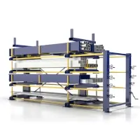 RR - Industrietechnik Roll-Aus-Regal RRA-D Traglast pro Fachebene 3000 