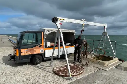 Der Porta-Gantry von Reid beim AWI im Einsatz