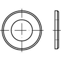  Stahl unveredelte Scheibe DIN 125 M4.3 Durchmesser 4.3 mm  Artikel-Nr.: REY-001250020043000