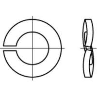  Stahl mechanisch verzinkt Federringe DIN 128 M3 VPE1000 Durchmesser 3 mm  Artikel-Nr.: REY-001280120030000