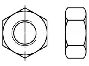  8 Links naturfarbene Sechskantmutter DIN 934 Durchmesser 6 