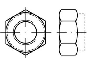  8 galv. verzinkt Sechskantmuttern DIN 6925 Durchmesser 4 