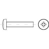  4.8 galv. verzinkt Linsenschrauben ISO 7045 M2.5 x 4 Durchmesser 2.5 mm  Artikel-Nr.: REY-070454160025004